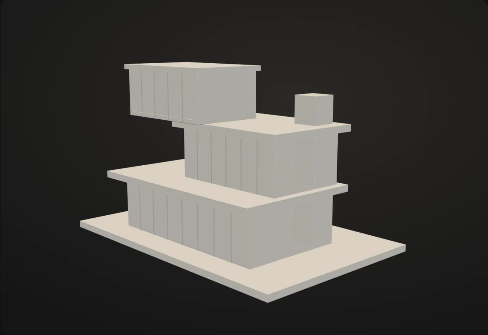 3D model: the same building at this stage