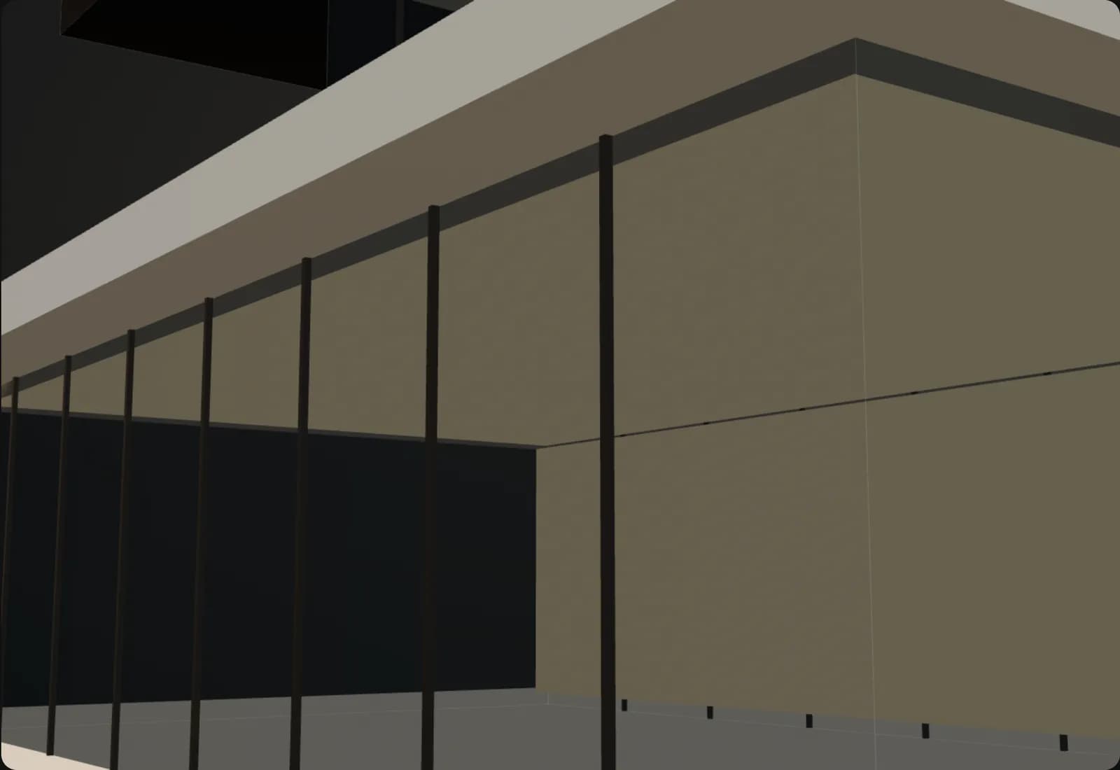 Walkthrough: the same building at this stage